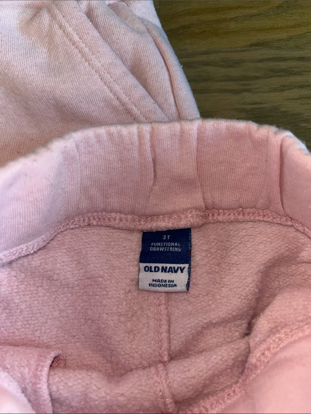 Old Navy Kids Plush Joggers in Light Pink and Burgundy - set of 3